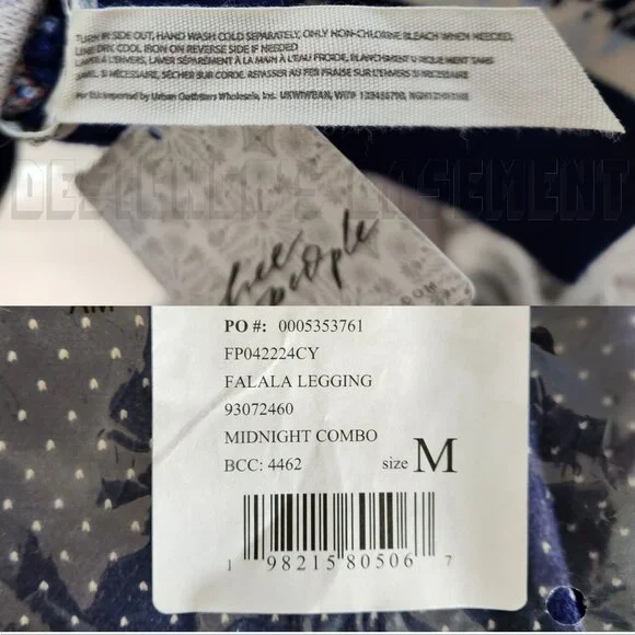 Free People M Intimately FP Falala Midnight Combo Fair Isle deer sweater Legging - Picture 8 of 10